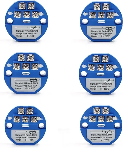 Miniatura 4 de PT100 Type to 4-20mA -50-50 0-50 0-100 200 300 Degree RTD Input 4-20mA Output DC24V Thermal Resistance Temperature Transmitter(-50-50 Celsius)