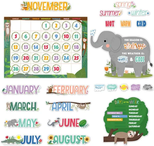 Miniatura 9 de Creative Teaching Press Bold & Bright - Juego de calendario, tablón de anuncios CTP y exhibición para el aula, 67 piezas