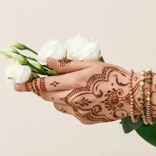 Miniatura 3 de Tatuajes de henna, Henna Tatuajes Temporales Marrón Impermeable Tatuaje Pegatinas para Mujeres Boda Festivales,Decoración de Fiestas Proveedores