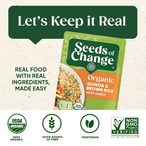 Miniatura 5 de SEEDS OF CHANGE Quinoa orgánica y arroz integral, 8.5 onzas (paquete de 12)