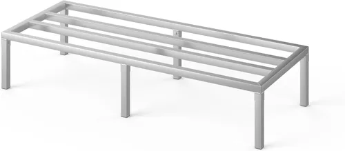 Miniatura 4 de 60 pulgadas de largo x 24 pulgadas de ancho Altura: 12 pulgadas fuera del piso de aluminio Almacenamiento en restaurantes, cocinas y garajes