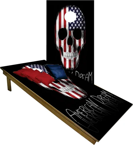 Miniatura 11 de BackYardGamesUSA Juego de tablas de cornhole de madera prémium hechas a mano – Serie Calavera – Hecho a mano en Estados Unidos, tamaño reglamentario