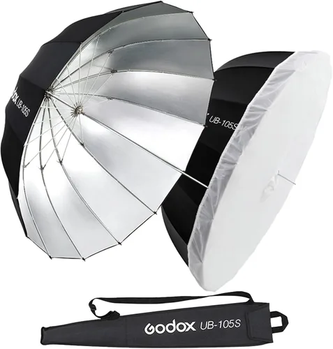 Godox UB-105S 41.3 "41.3 in Plata Interior Parabólico Paraguas Reflectante Paraguas Reflectante Estudio de Fotografía Suave Paraguas con Difusor
