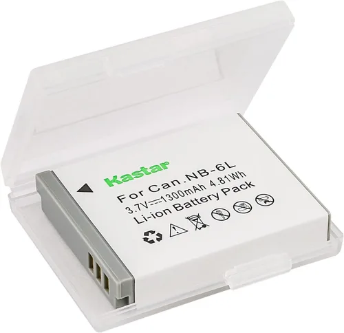 Miniatura 2 de Kastar Paquete de 1 batería NB-6L de 3.7 V 1300 mAh de repuesto para Canon Canon NB-6L NB6L, NB-6LH NB6LH, cargador Canon CB-2LY, Canon IXUS 85 es