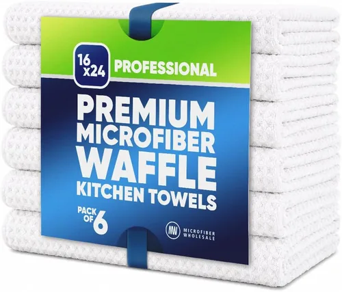 Miniatura 10 de Microfiber Wholesale Sublimation Blanks - Toallas de microfibra de 16 x 24 pulgadas, tejido de gofre prémium para cocina, espacios en blanco