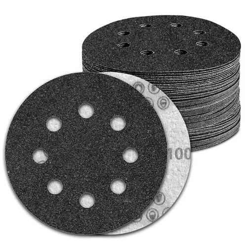 Miniatura 13 de 2 almohadillas de repuesto para lijadora de 5 pulgadas, 8 agujeros de gancho y bucle con 3 orificios para tornillos para lijadora orbital aleatoria