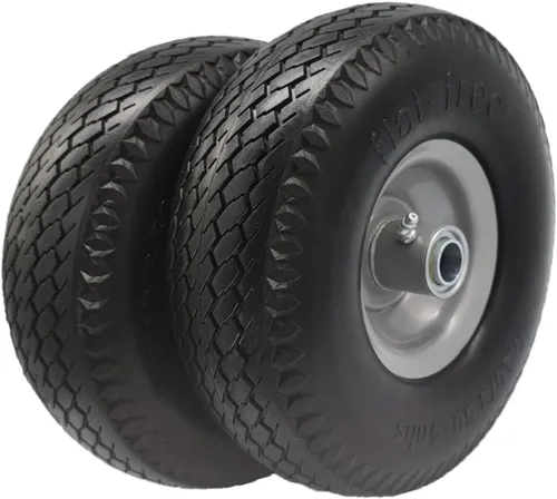 Miniatura 10 de Neumático Antipinchazos 4.10/3.50-4 para Carretilla de Mano con Orificio de Eje de 3/4", Desplazamiento de 2.2", Neumático Sólido de Repuesto de 10