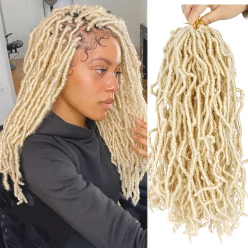 Miniatura 19 de Youngther Cabello sintético de ganchillo de 24 pulgadas, 6 unidades, 84 soportes, extensibles, cabello de ganchillo suave de diosa, cabello 1b