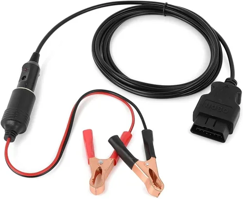 Miniatura 3 de OBD II - Cable de alimentación de emergencia para vehículo ECU, cable de diagnóstico para automóvil, ahorro de memoria (9.8 ft) con clip