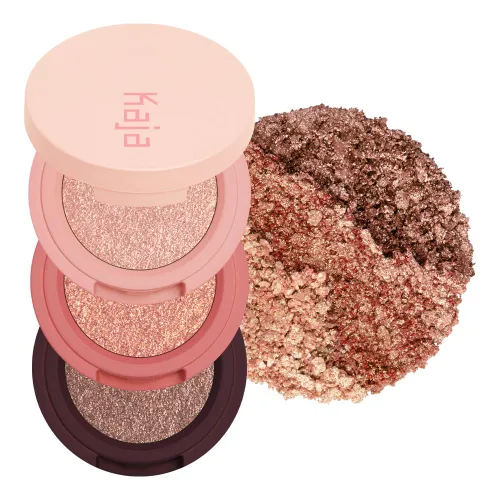 Kaja Beauty Bento Collection - Trío de sombras de ojos elásticas | Tonos naranja melocotón, tamaño de viaje, 02 Flor de Naranja, premio Allure Best