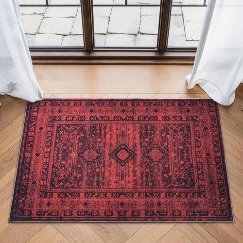 Miniatura 60 de Bloom Rugs - Alfombra lavable, antideslizante, de 1,83 x 2,74 m, color beige/blanco claro con borde tradicional, para sala de estar, dormitorio