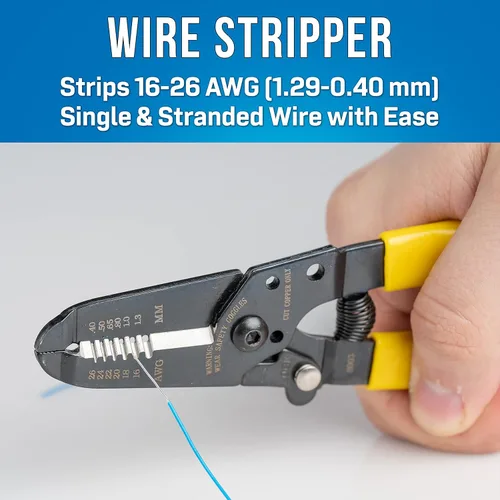 Miniatura 2 de Jonard Tools JIC-1626 16-26 AWG Pelacables y cortador, 6-3/4" de longitud