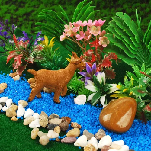 Miniatura 4 de NWFashion 130 piezas de árboles modelo plantas en miniatura jardín de hadas árboles artificiales ferrocarril paisaje (árbol)