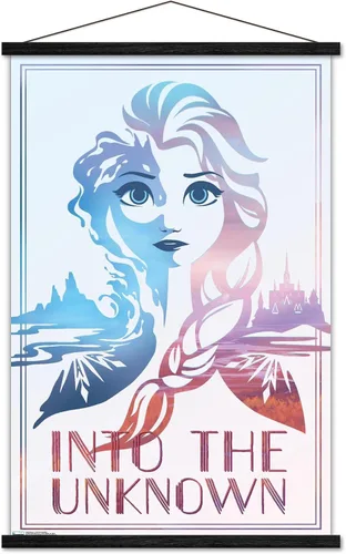 Miniatura 8 de Trends International Disney Frozen 2 - Póster de pared con texto en inglés "Into the Unknown", 14.725 x 22.375 pulgadas, versión enmarcada de madera