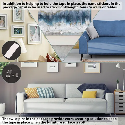 Miniatura 7 de Protector de muebles antiarañazos para gatos, protector de muebles autoadhesivo transparente de gatos que arañan las garras, protector de sofá