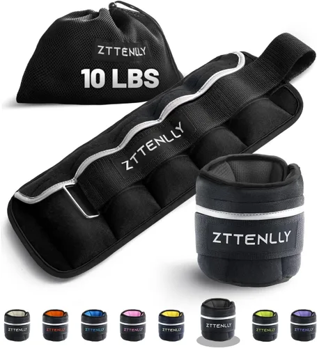 Miniatura 13 de Pesas ajustables para tobillo de 1-5/10/15/20 libras, par con bolsa de transporte, telas transpirables, ribete reflectante, entrenamiento de fuerza