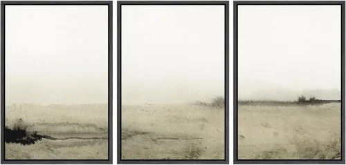 Miniatura 164 de SIGNWIN Lienzo enmarcado para pared, juego de arte abstracto de serenidad costera, ilustraciones abstractas junto al mar, arte moderno, decorativo