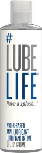 LubeLife Lubricante anal a base de agua para hombres, mujeres y parejas: lubricante personal seguro para la ingestión, compatible con juguetes y