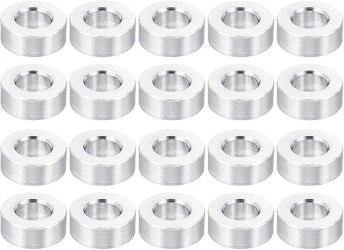 Miniatura 10 de PATIKIL Espaciador de aluminio M4, paquete de 20 unidades de 0.165 in de diámetro interior x 0.315 in de diámetro exterior x 0.157 in de largo