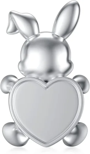 Miniatura 3 de LONAGO Abalorio de fotos personalizado para pulsera de plata de ley personalizable para regalo para mujeres y niñas, Plata esterlina, Circonita