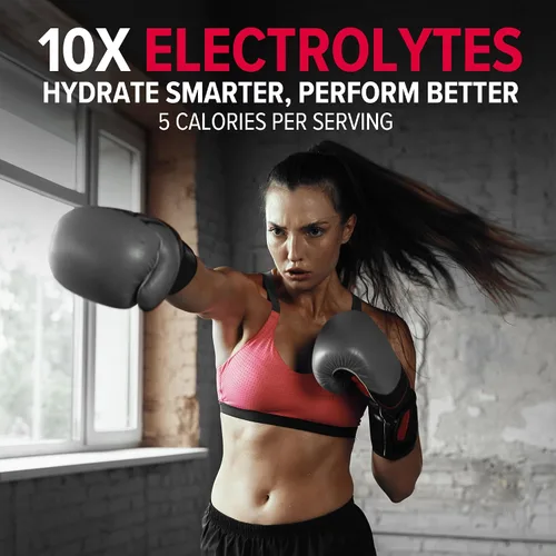 Miniatura 5 de 10X Health - Mezcla de bebida en polvo de electrolitos con limonada de fresa con potasio, magnesio y sal del mar mediterráneo, polvo de electrolitos