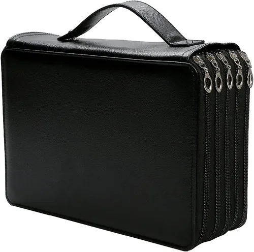 Miniatura 20 de Estuche para lápices Jungle con 120 ranuras de tela Oxford, con ranura para lápices, organizador con práctico envoltorio portátil, soporte multicapa
