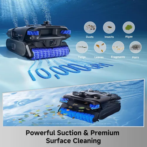 Miniatura 5 de Mova Rover X10 - Limpiador robótico inalámbrico para piscinas, limpieza 7 en 1, mapeo AquaScan LDS y Pool Navi preciso, estacionamiento inteligente
