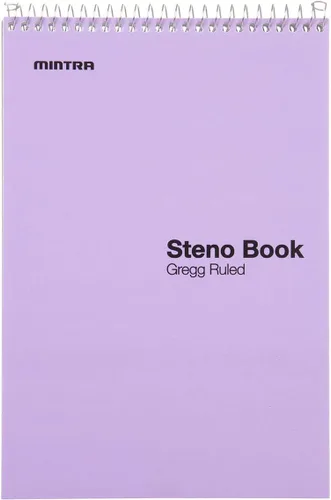 Miniatura 4 de Mintra Office Steno Book - (colores pastel, 4 blocs por paquete, con rayas Gregg) – 6 x 9 pulgadas, 70 hojas, cuaderno para escribir notas