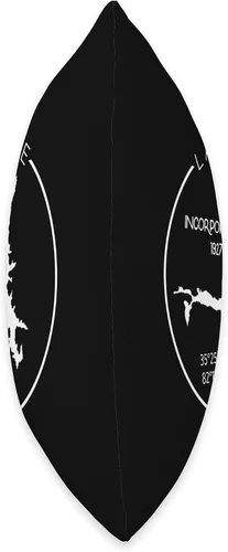 Miniatura 2 de State of North Carolina Merch Souvenir & Gifts Co. Lake Lure Map GPS Location GIS Rutherford North Carolina - Almohada de 16 x 16 pulgadas