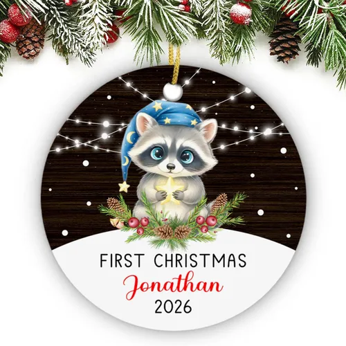Miniatura 26 de Adorno personalizado de segunda Navidad de pingüino bebé 2026, regalo de decoración de pingüino bebé para bebés recién nacidos, nombre personalizado