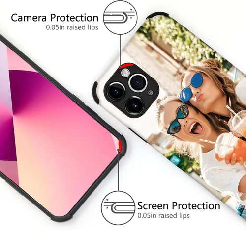 Miniatura 5 de Funda para teléfono con imagen personalizada para iPhone 17, 16, 15, 14, 13, 12, 11 Pro Max, Mini, XR, Xs, 8, 7, 6 Plus, TPU + funda de piel suave
