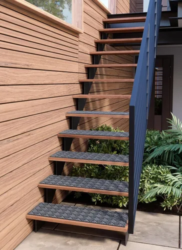 Miniatura 7 de FINEHOUS Peldaños de escalera para exteriores, antideslizantes, 35 x 10 pulgadas (paquete de 6), peldaños de alfombra con respaldo de goma
