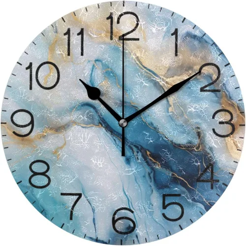 Miniatura 9 de Reloj de pared con diseño de gaviota de playa, reloj colgante decorativo, silencioso, sin tictac, para sala de estar, cocina, dormitorio