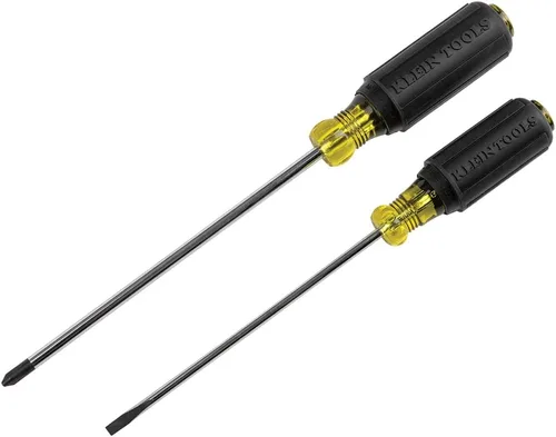 Miniatura 7 de Klein Tools Destornillador 612-4, fabricado en EE. UU., Destornillador de bloque de terminales de cabeza plana, punta de gabinete de 1/8 pulgadas
