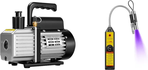 VIVOHOME Bomba de vacío HVAC de una sola etapa de 3.5 CFM 1/4 HP 110V para sistemas R134a R12 R22 R502 R410a Sistemas HVAC Refrigerante Freón