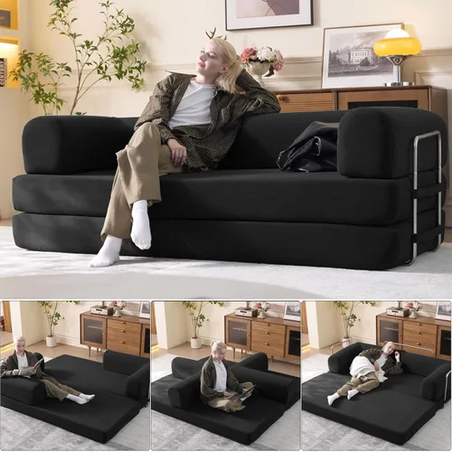 Miniatura 8 de Sofá seccional modular de 108" — Sofá nube de gran tamaño con chaise en forma de L, seccional modular tapizado de 3 asientos para sala de estar