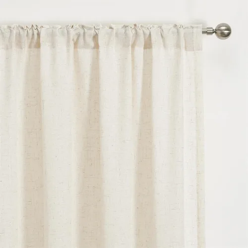 Miniatura 7 de MIUCO Cortinas de lino, 95 pulgadas de largo para dormitorio y sala de estar, filtro de luz, decoración neutra moderna, cortinas de granja, bolsillo