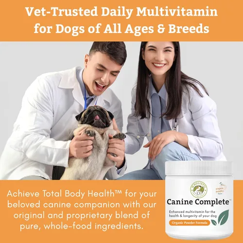 Miniatura 4 de Wholistic Pet Organics Canine Complete - Polvo multivitamínico para perros, 1 libra, vitaminas diarias para perros y suplementos para alimentos