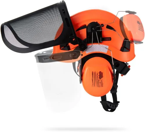 Miniatura 6 de GREEN DEVIL - Visor de malla metálica de repuesto con protector facial protector con soporte de montaje para cascos/cascos forestales/motosierras
