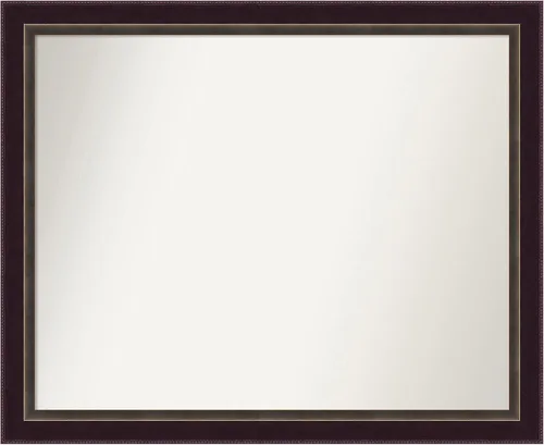 Miniatura 207 de Amanti Art Espejo de baño de bronce para sobre el fregadero, 24 x 24 pulgadas, espejo cuadrado de bronce Lara para tocador, marco de madera