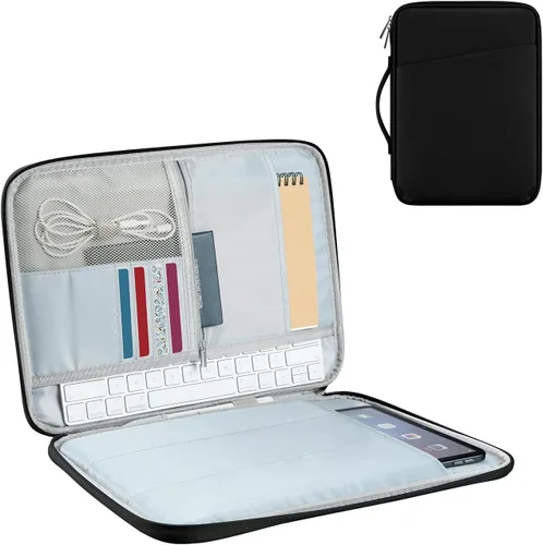 Miniatura 8 de Funda de transporte para tablet de 12.9 pulgadas, máxima protección para tu iPad Pro, Surface Pro, Galaxy Tab S8 Plus y más (PU-rosa, 12.9 pulgadas)