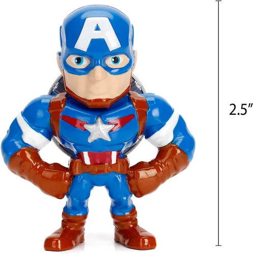 Miniatura 6 de Marvel Avengers - Paquete de 4 figuras coleccionables fundidas a presión de 2.5 pulgadas, juguetes para niños y adultos