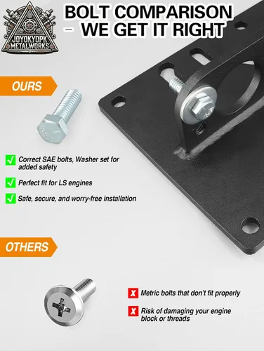 Miniatura 6 de LS Placa elevadora de motor SBC BBC compatible con Ford 2,4 barriles de diámetro extendido Carb placa de elevación universal del motor, negro