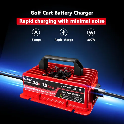 Miniatura 2 de Cargador de batería de litio de 36 V, carga rápida de 43.8 V 15 A para carrito de golf, impermeable IP67, cargador de litio de 36 voltios y 15