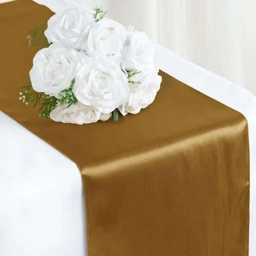 Miniatura 12 de Efavormart - 5 piezas de camino de mesa de satén de alta calidad para bodas, fiestas de cumpleaños, ajuste rectangular y mesa redonda, 12 x 108