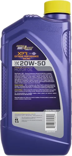 Miniatura 2 de Royal Purple 01051 XPR 20W-50 Aceite sintético ultraligero de rendimiento extremo para motor de carreras, 1 cuarto de galón (32 onzas) (ROY01051)