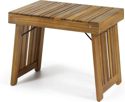 Christopher Knight Home Hilton. Mesa auxiliar plegable de madera de acacia para exteriores, acabado en teca Acabado teca