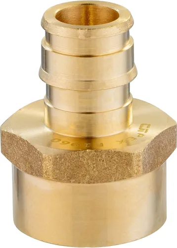 Miniatura 18 de Paquete de 5 accesorios PEX-A, adaptador NPT hembra de expansión de latón de 1 x 1 pulgada, adaptador roscado hembra PEX ASTM F1960 para tubos Pex