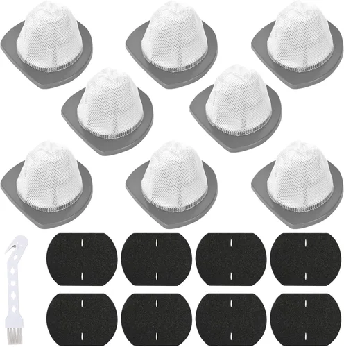Paquete de 8 filtros de repuesto 2033 compatibles con aspiradora sin bolsa ligera Bissell Featherweight Stick 20331, 20333, 20334, 20336, 20339,