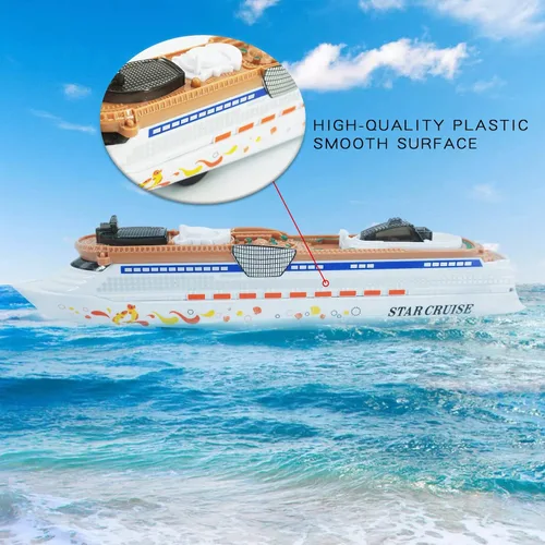 Miniatura 5 de OTONOPI Modelo de Buque de Crucero Juguete Transatlántico Barco de Juguete con Luz y Sonido para Niños, Niños Pequeños, Niños, Niñas, Adultos Edad